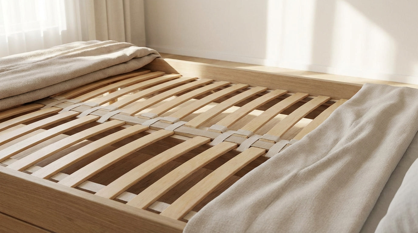 Dna łóżek z listew