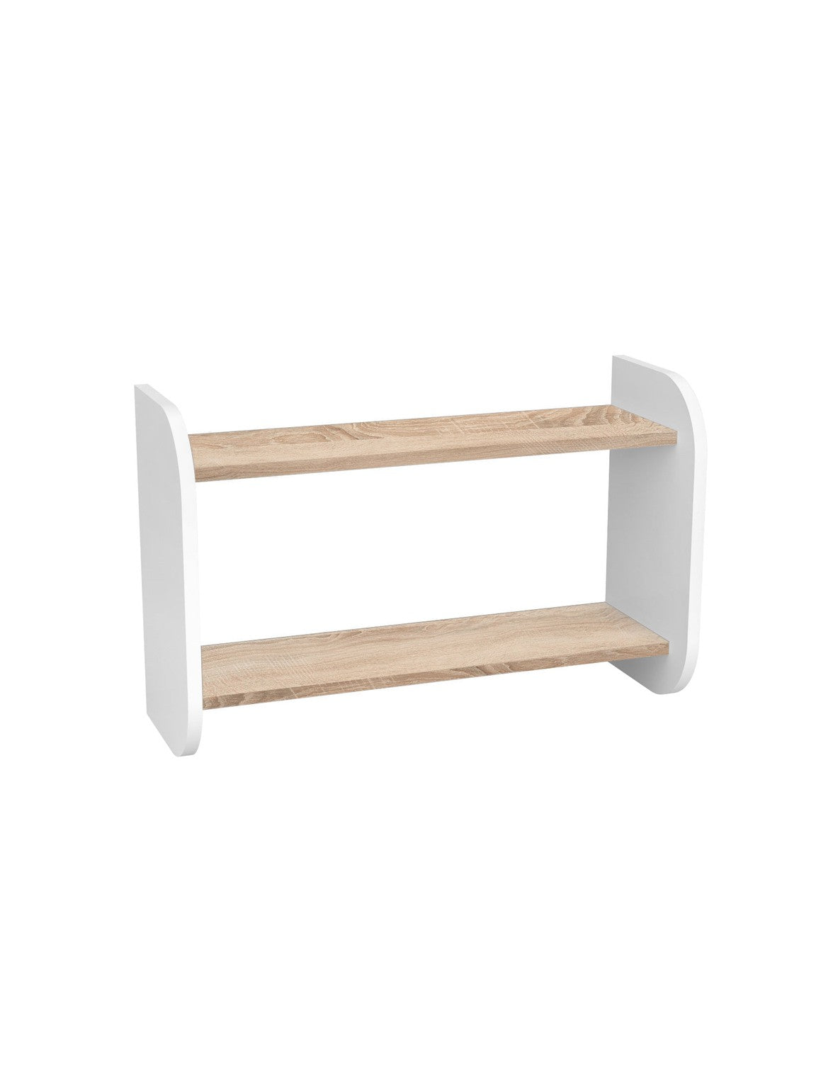 Lendo Półka Wisząca Podwójna 60 cm Biało-Sonoma Laminowana