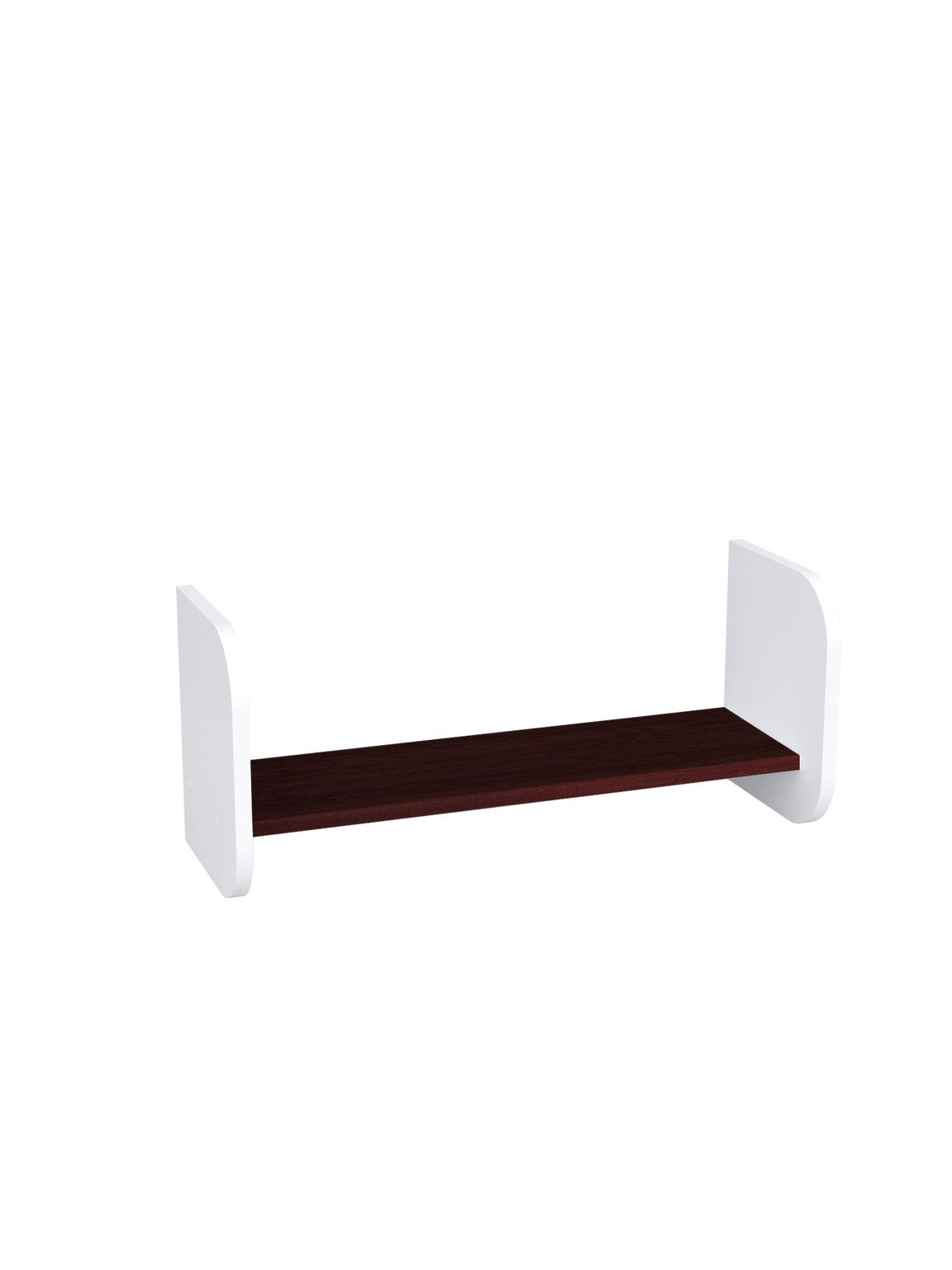 Półka wisząca Lendo, biało-wenge 70 cm, minimalistyczny design
