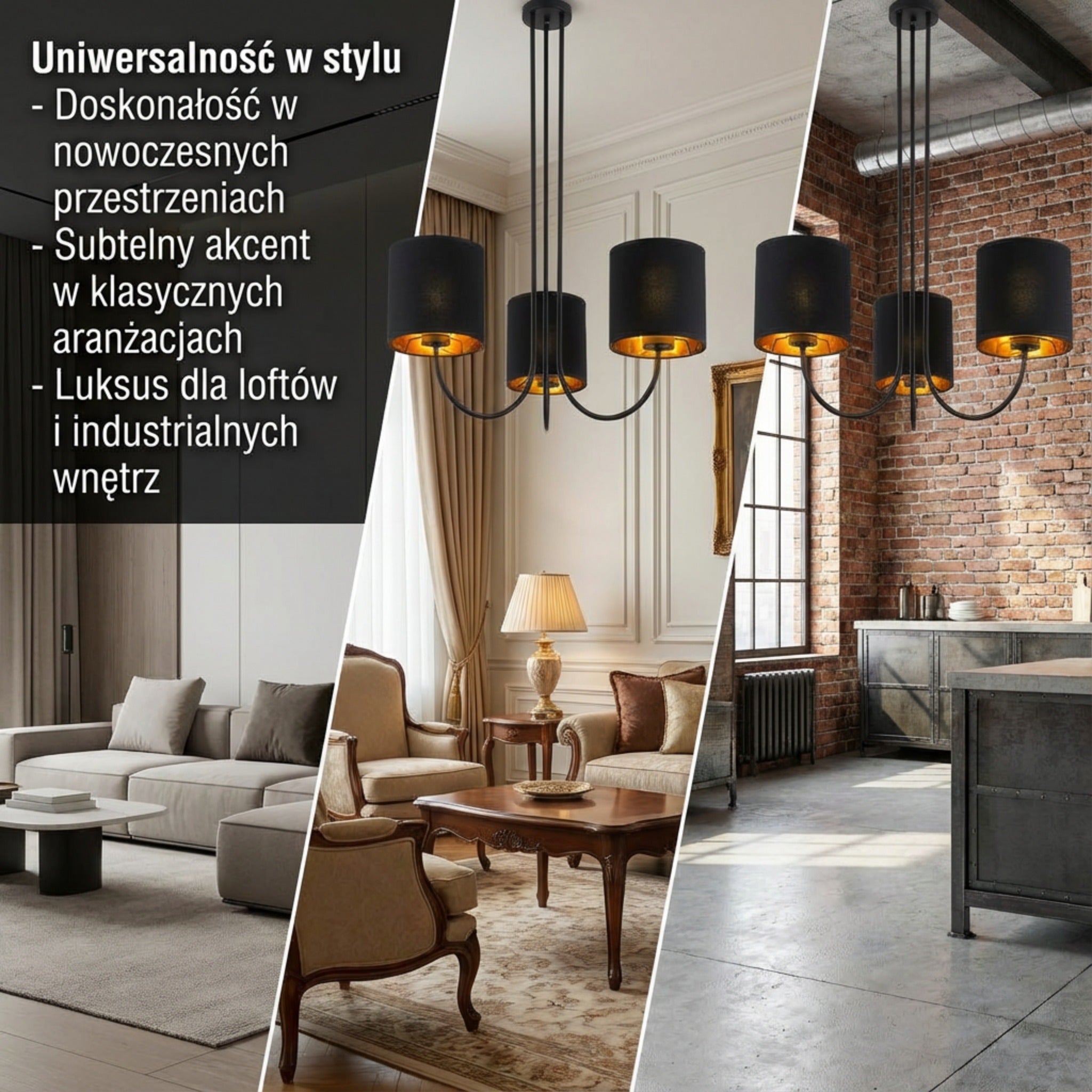 Lampa sufitowa TORENS 4594 TK Lighting elegancka dekoracja