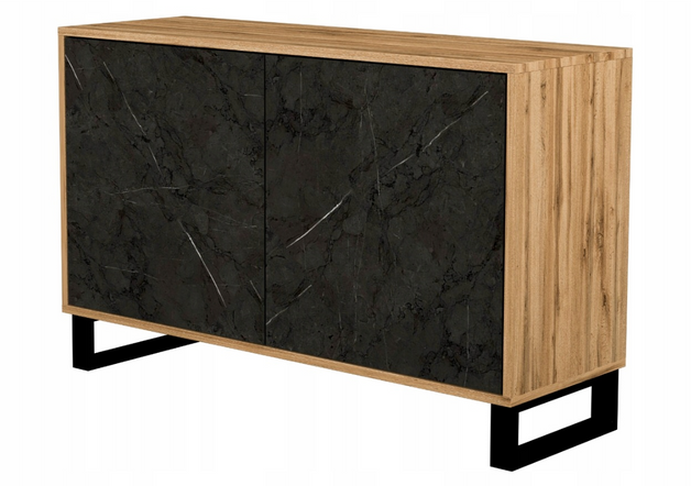 Komoda Woodstone 120 Dąb Artisan Kamień I Drewno Wykończenie