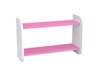 Półka wisząca podwójna Lendo 70 cm, biało-różowa