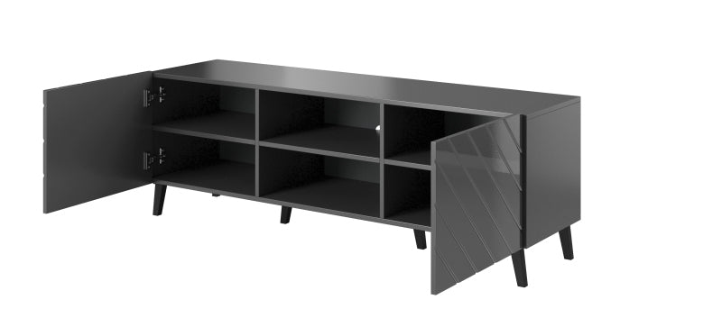 Szafka RTV PIRA 150 cm - szary – zdjęcie 5