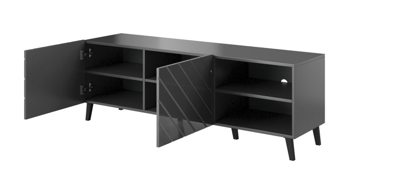 Szafka RTV PIRA 150 cm - szary – zdjęcie 6