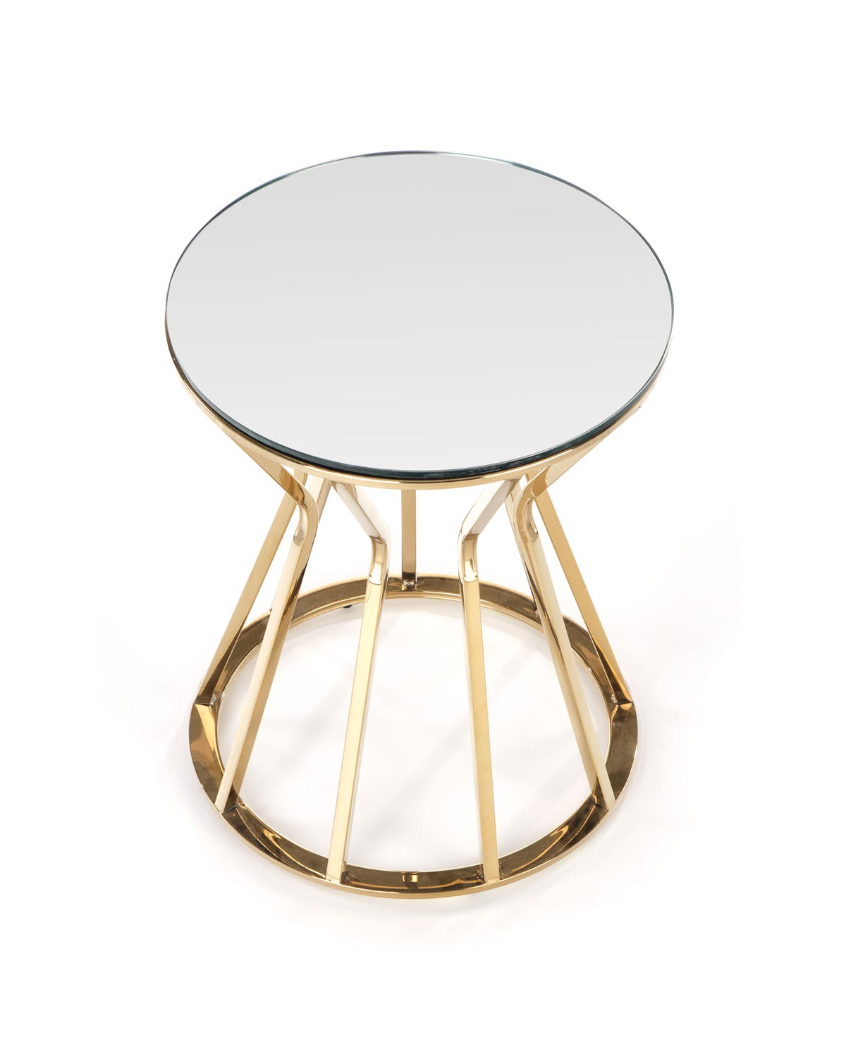 Stolik kawowy CHOMI ø45 cm - złoty / metal - 7