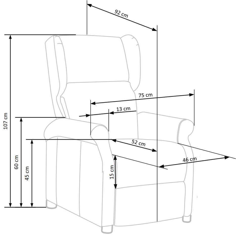 Fotel HORA - granatowy / velvet – zdjęcie 4