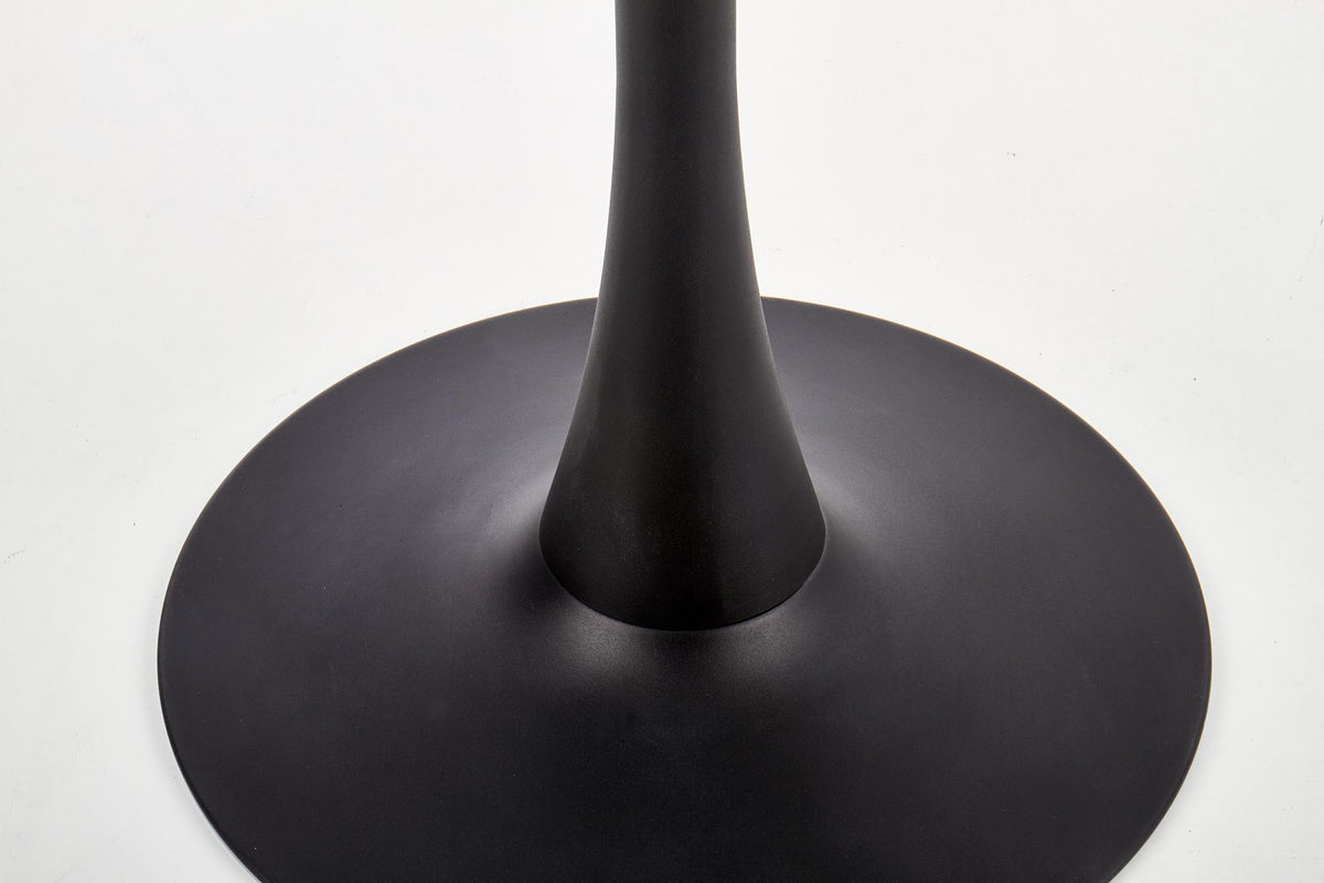 Stół HELO ø90 cm - biały / czarny / metal – zdjęcie 9
