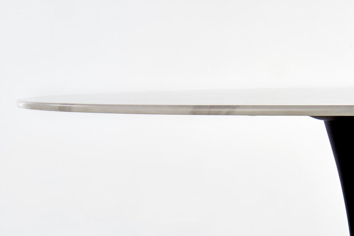 Stół HELO ø90 cm - biały / czarny / metal – zdjęcie 10