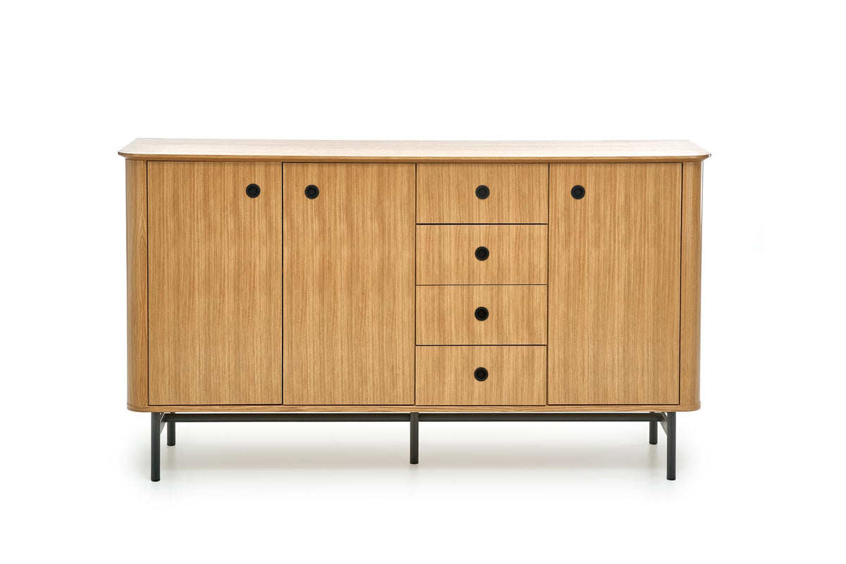 SMART komoda KM-1 dąb naturalny/czarny (3p=1szt) – zdjęcie 4