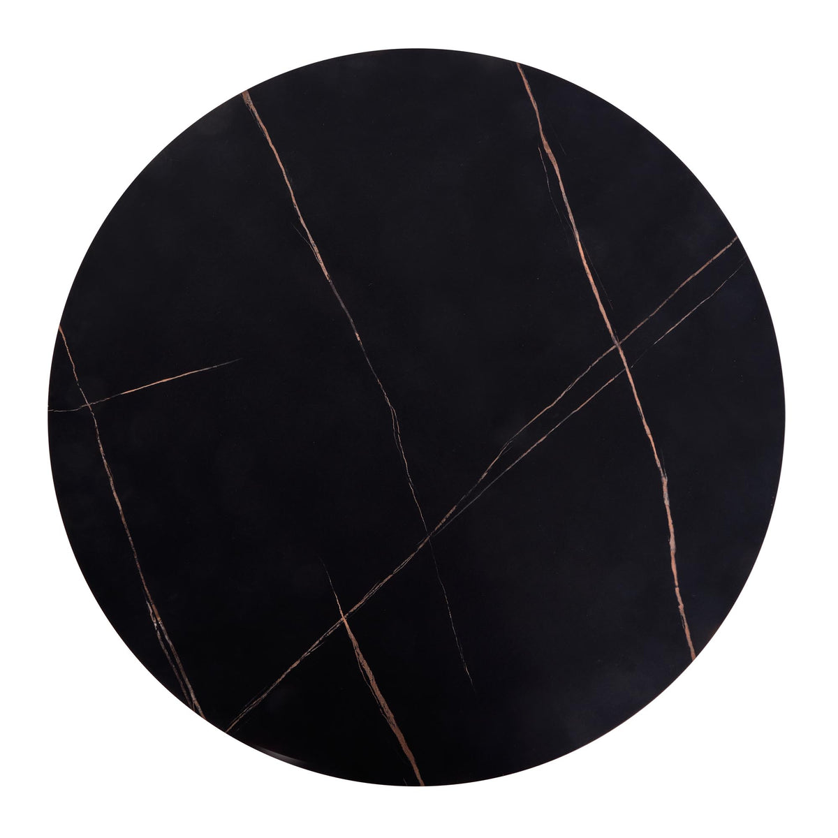 Stolik kawowy PANIS ø80 cm - czarny / metal – zdjęcie 5