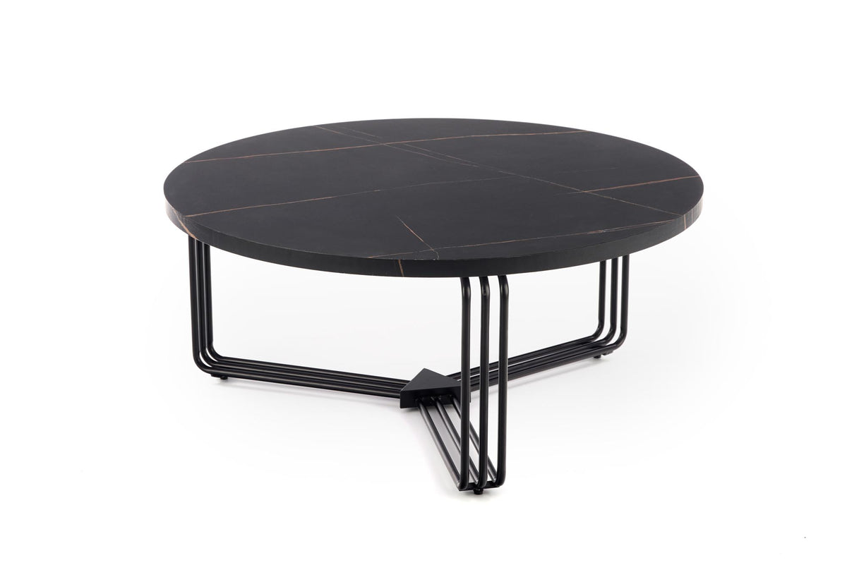 Stolik kawowy PANIS ø80 cm - czarny / metal – zdjęcie 11
