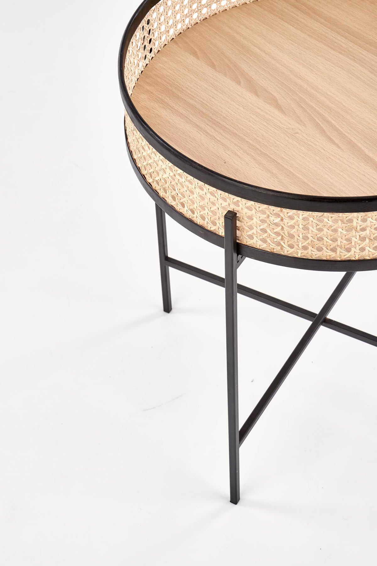 LANIPA ława czarny / rattan naturalny (1p=1szt) – zdjęcie 4