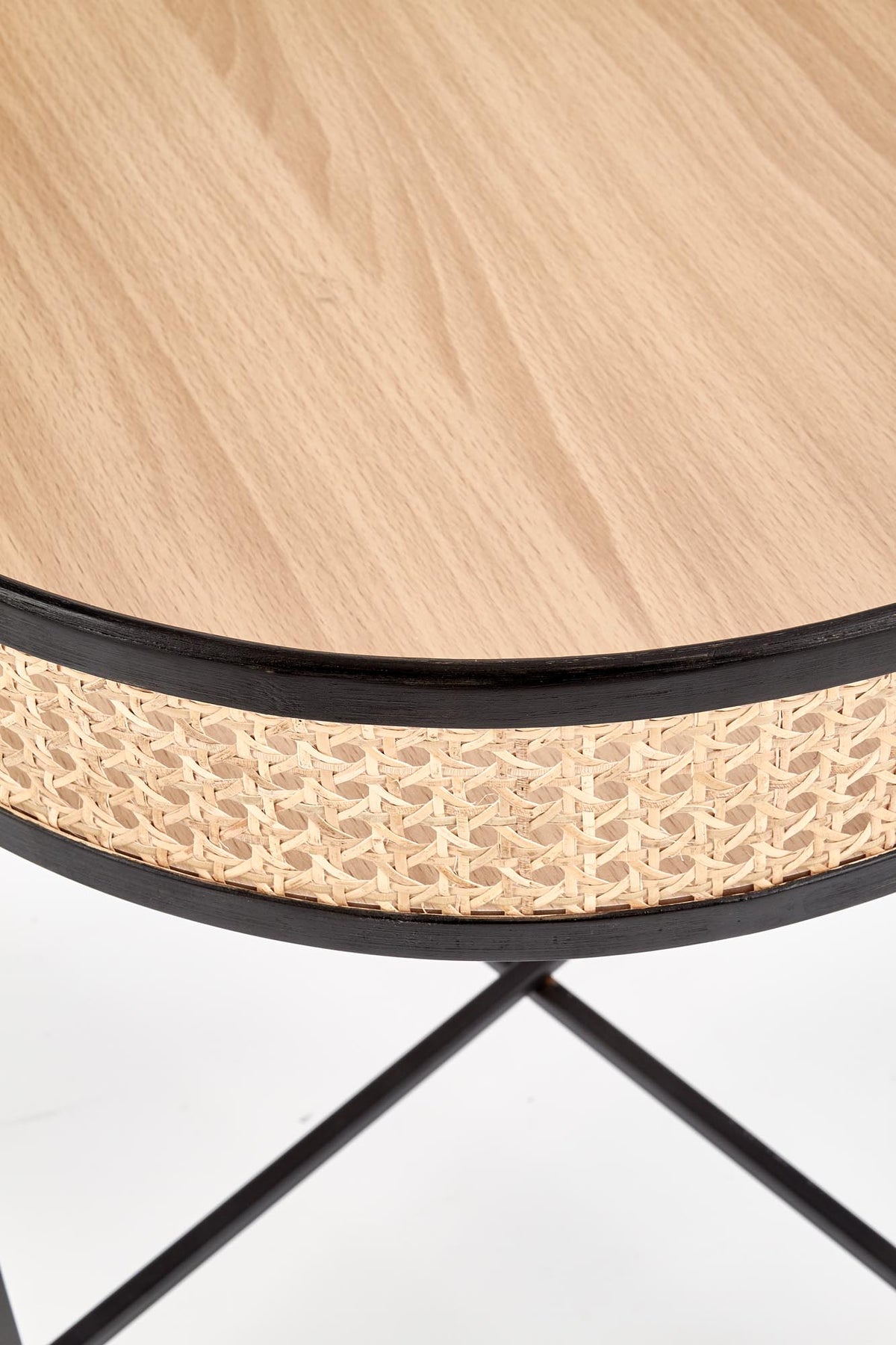 LANIPA ława czarny / rattan naturalny (1p=1szt) – zdjęcie 6