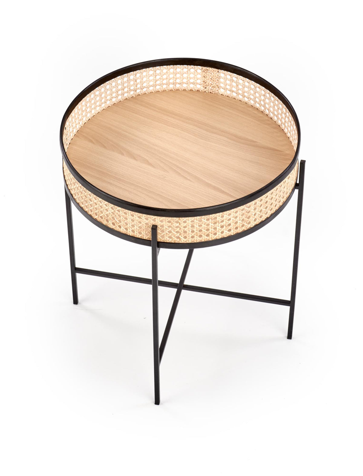 LANIPA ława czarny / rattan naturalny (1p=1szt) – zdjęcie 8