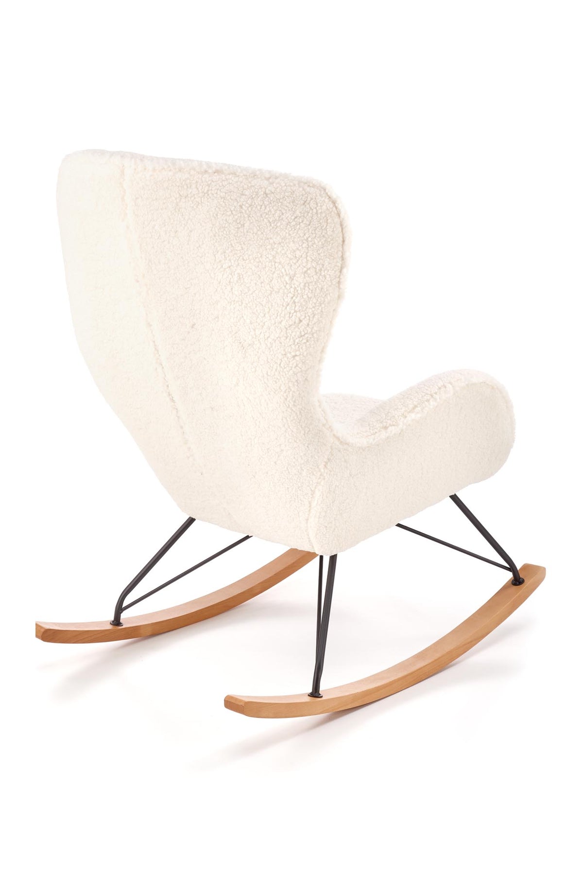Fotel CHAGE - kremowy / czarny / boucle - 3