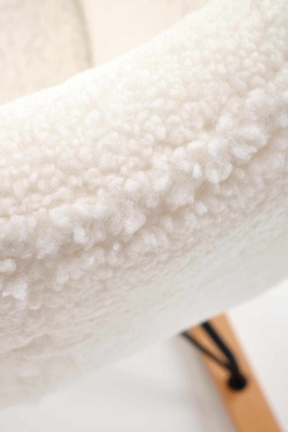 Fotel CHAGE - kremowy / czarny / boucle - 5