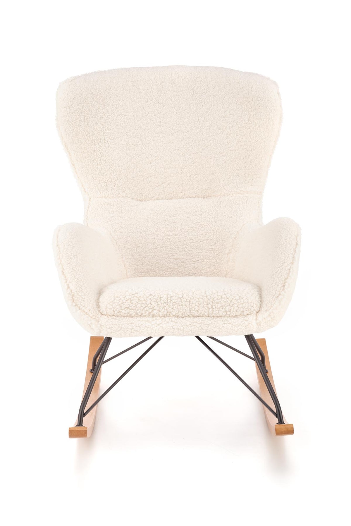 Fotel CHAGE - kremowy / czarny / boucle - 7