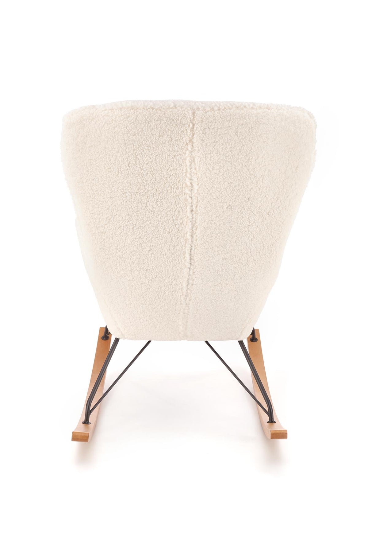 Fotel CHAGE - kremowy / czarny / boucle - 9