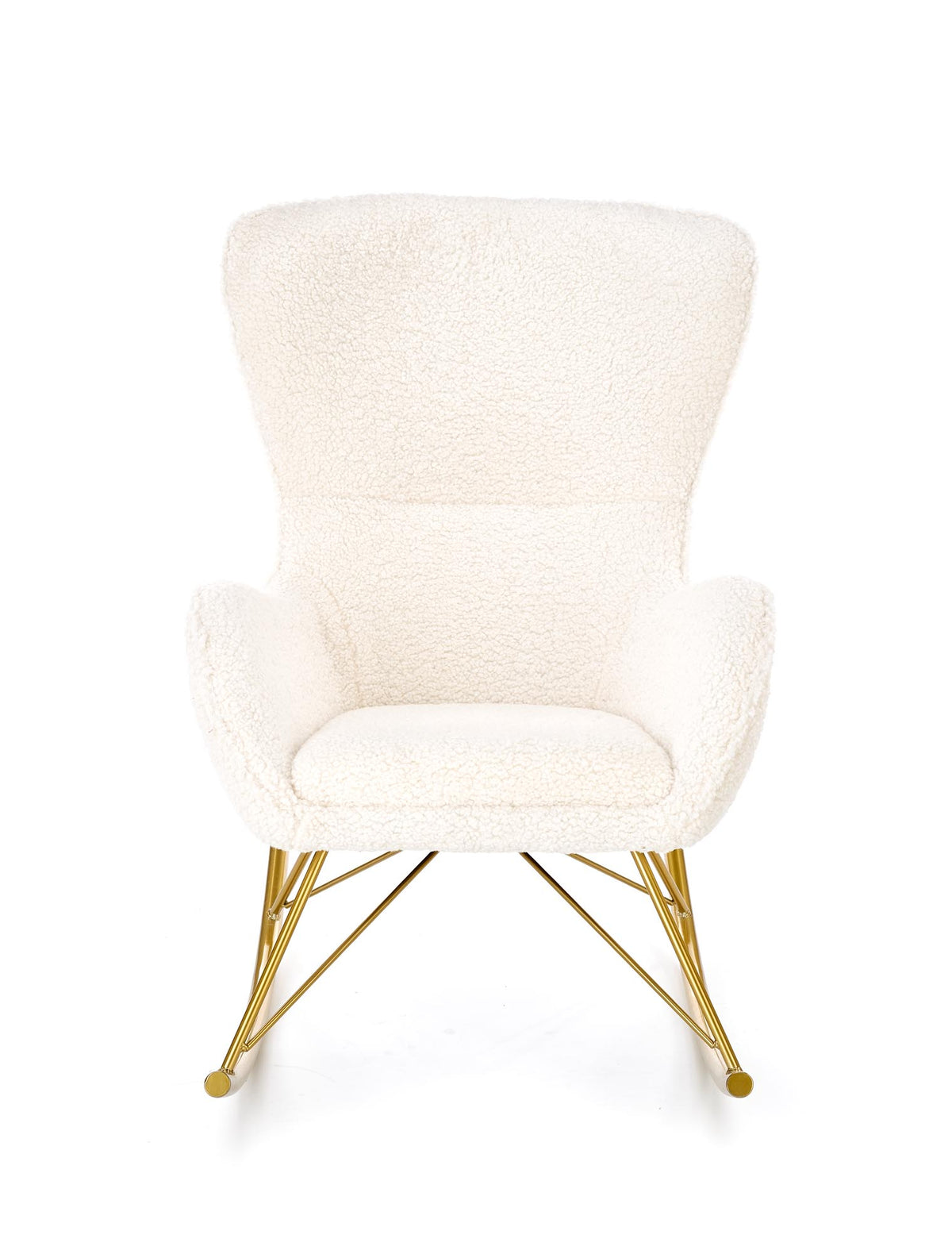 Fotel CHAGE - kremowy / złoty / boucle - 2