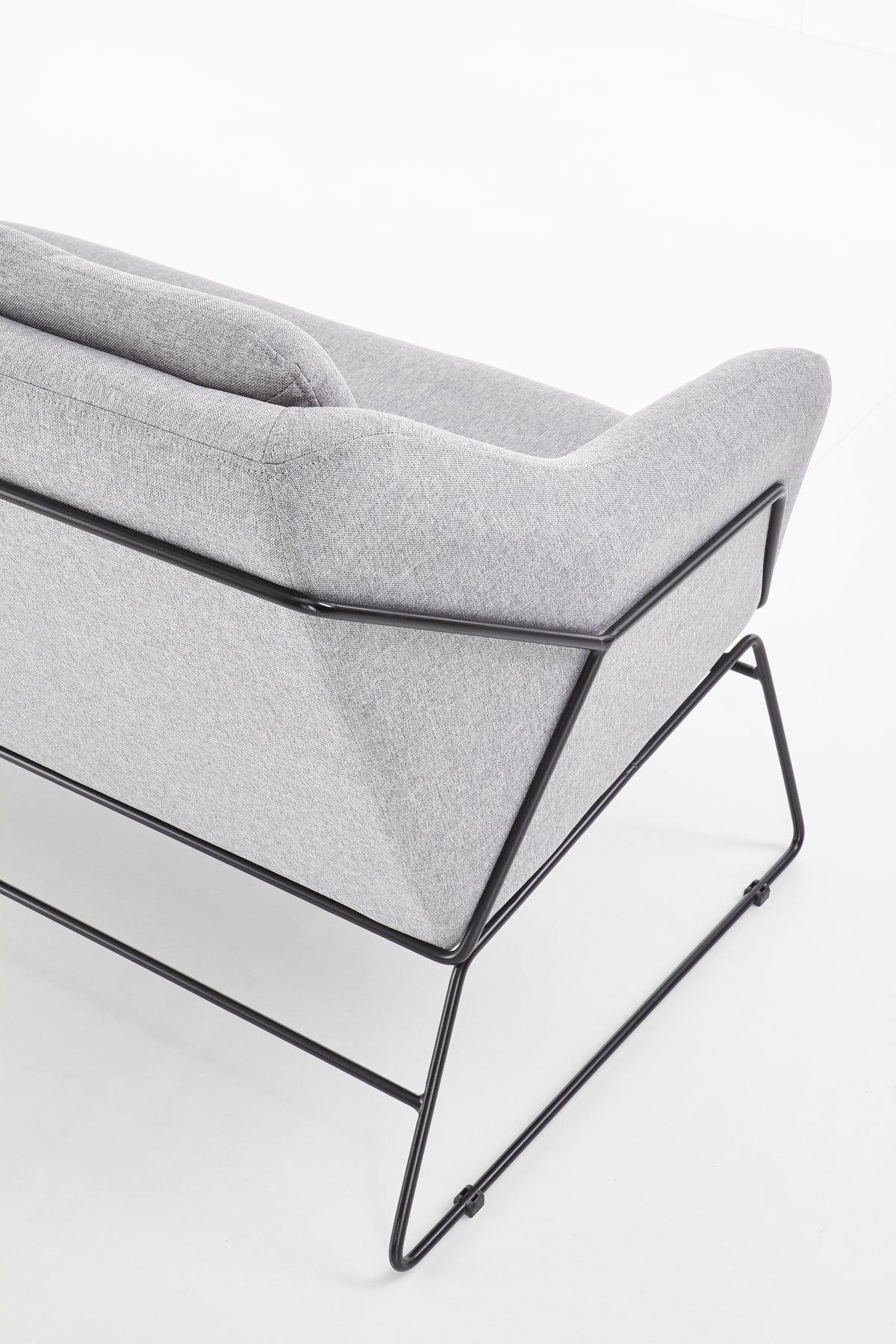 SOFT 2 XL fotel wypoczynkowy podwójny czarny stelaż, jasny popiel (1p=1szt)