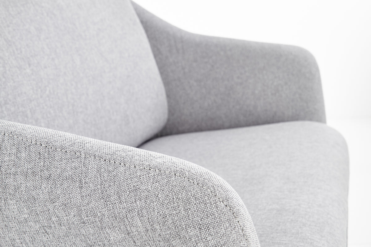 SOFT 2 XL fotel wypoczynkowy podwójny czarny stelaż, jasny popiel (1p=1szt)
