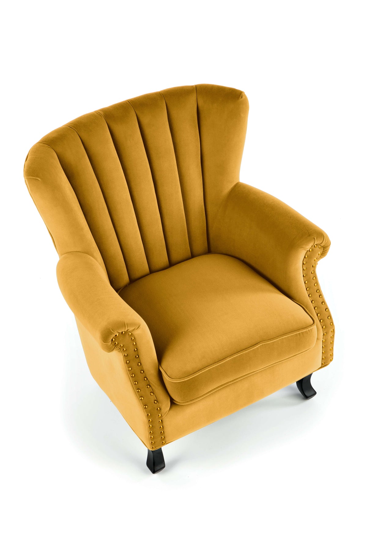Fotel CHABO - musztardowy / velvet - 9