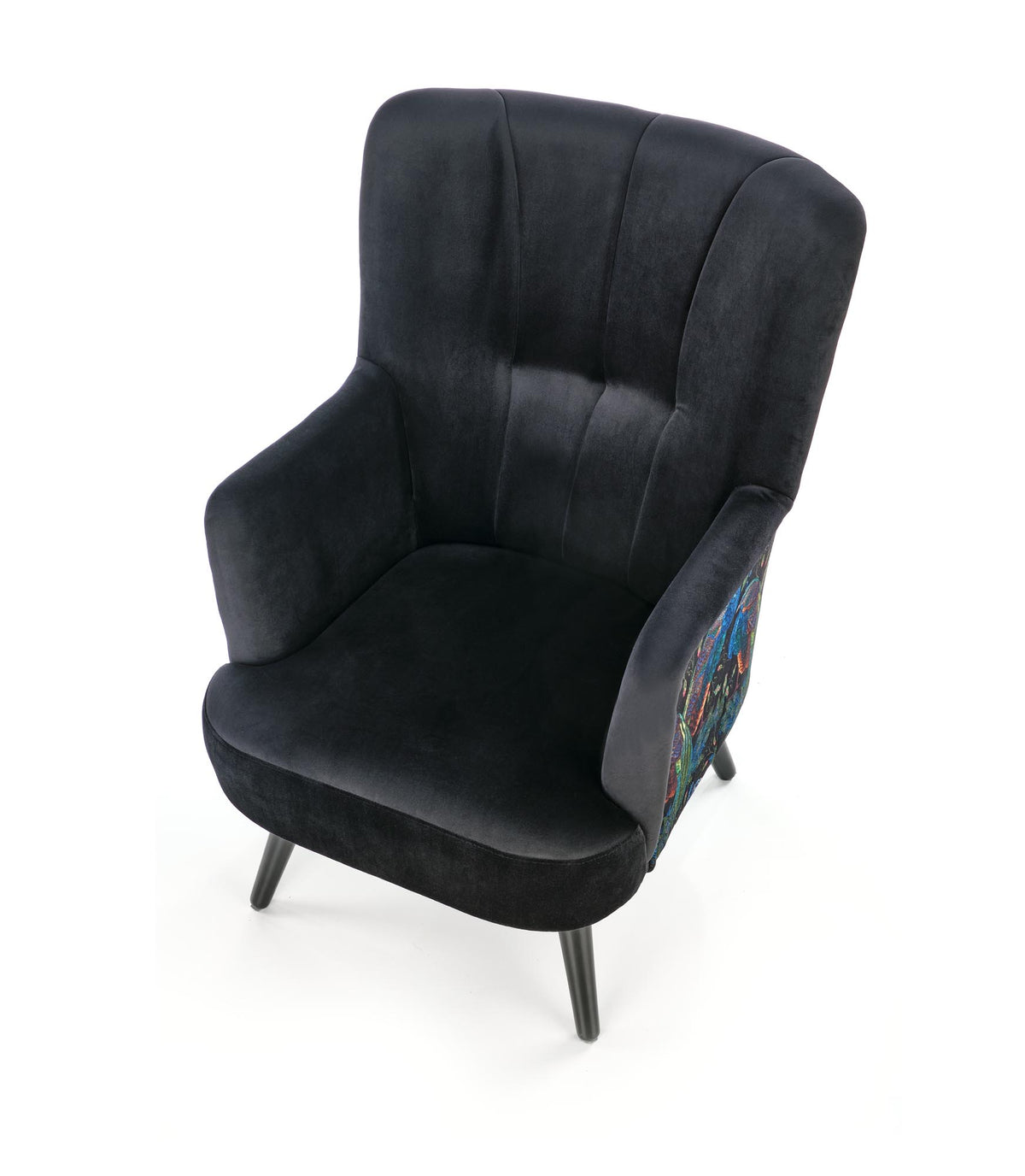 Fotel SEDRA - czarny / velvet - 2