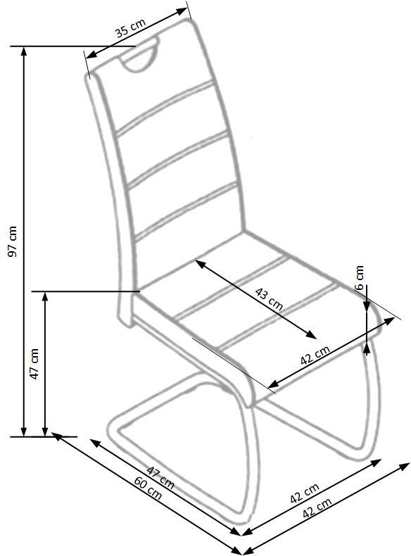 K349 krzesło popiel (2p=4szt) – zdjęcie 3