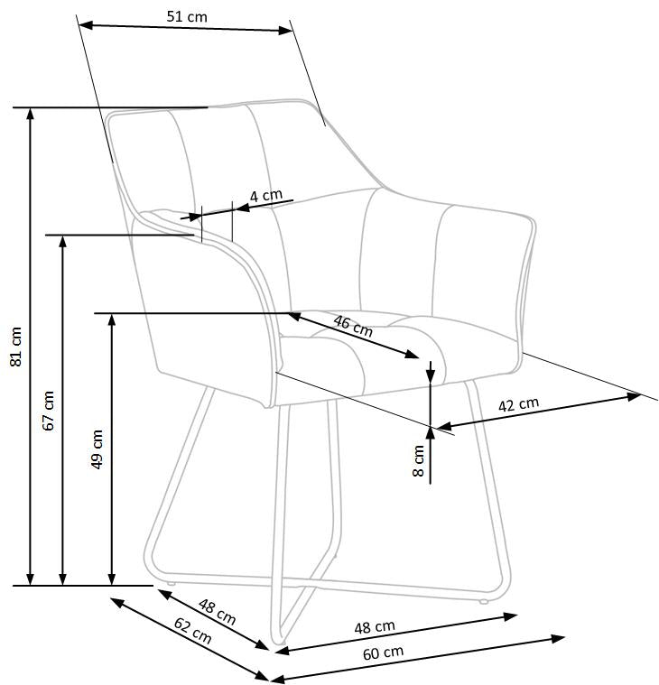 K377 krzesło popiel (1p=2szt) – zdjęcie 4