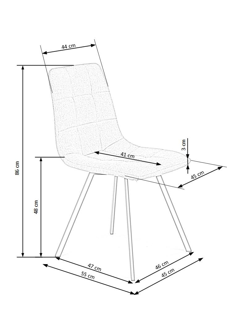 K402 krzesło beżowy (1p=4szt) – zdjęcie 3