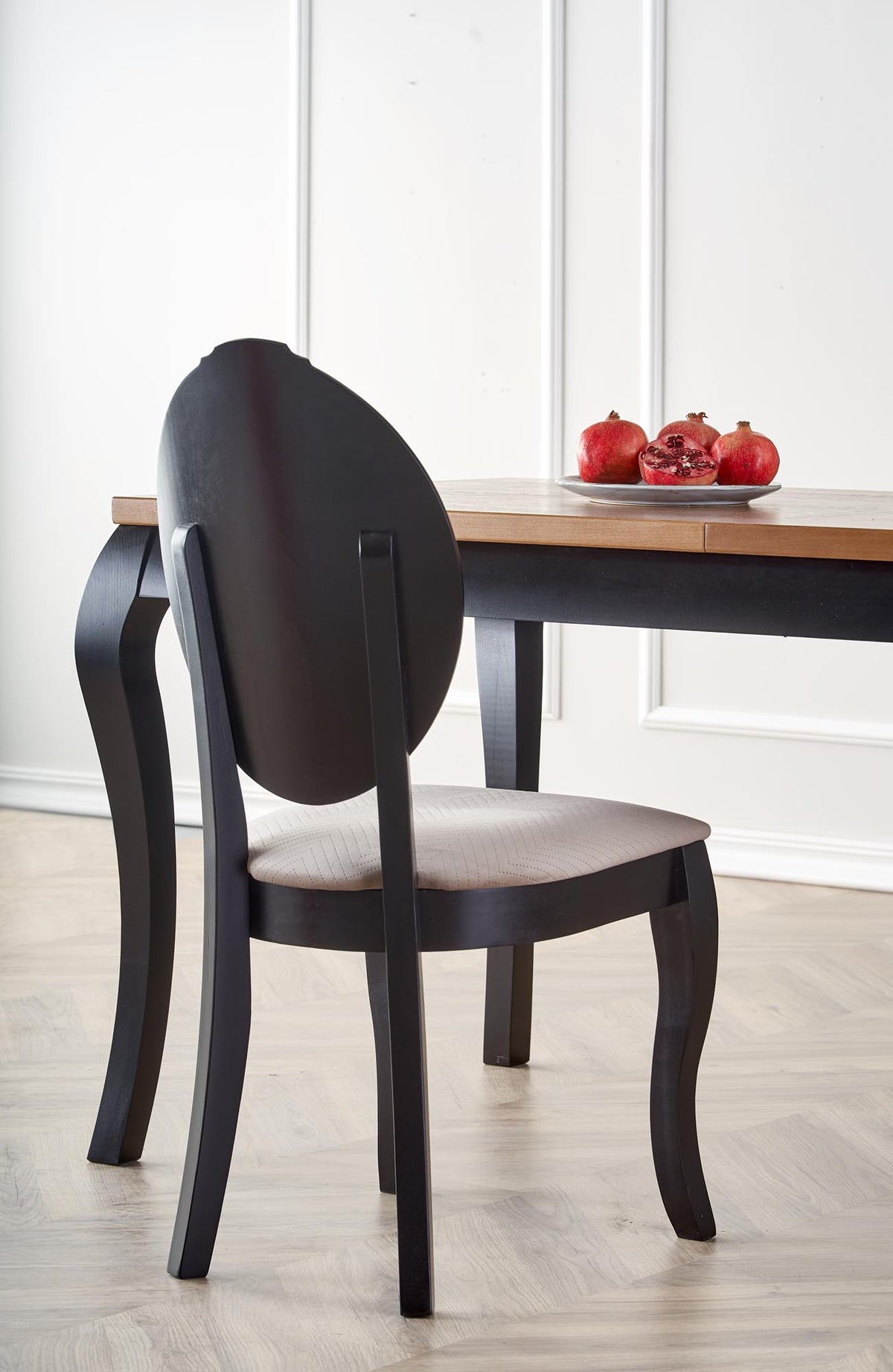 WINDSOR stół rozkładany 160-240x90x76 cm kolor ciemny dąb/czarny (2p=1szt) – zdjęcie 4