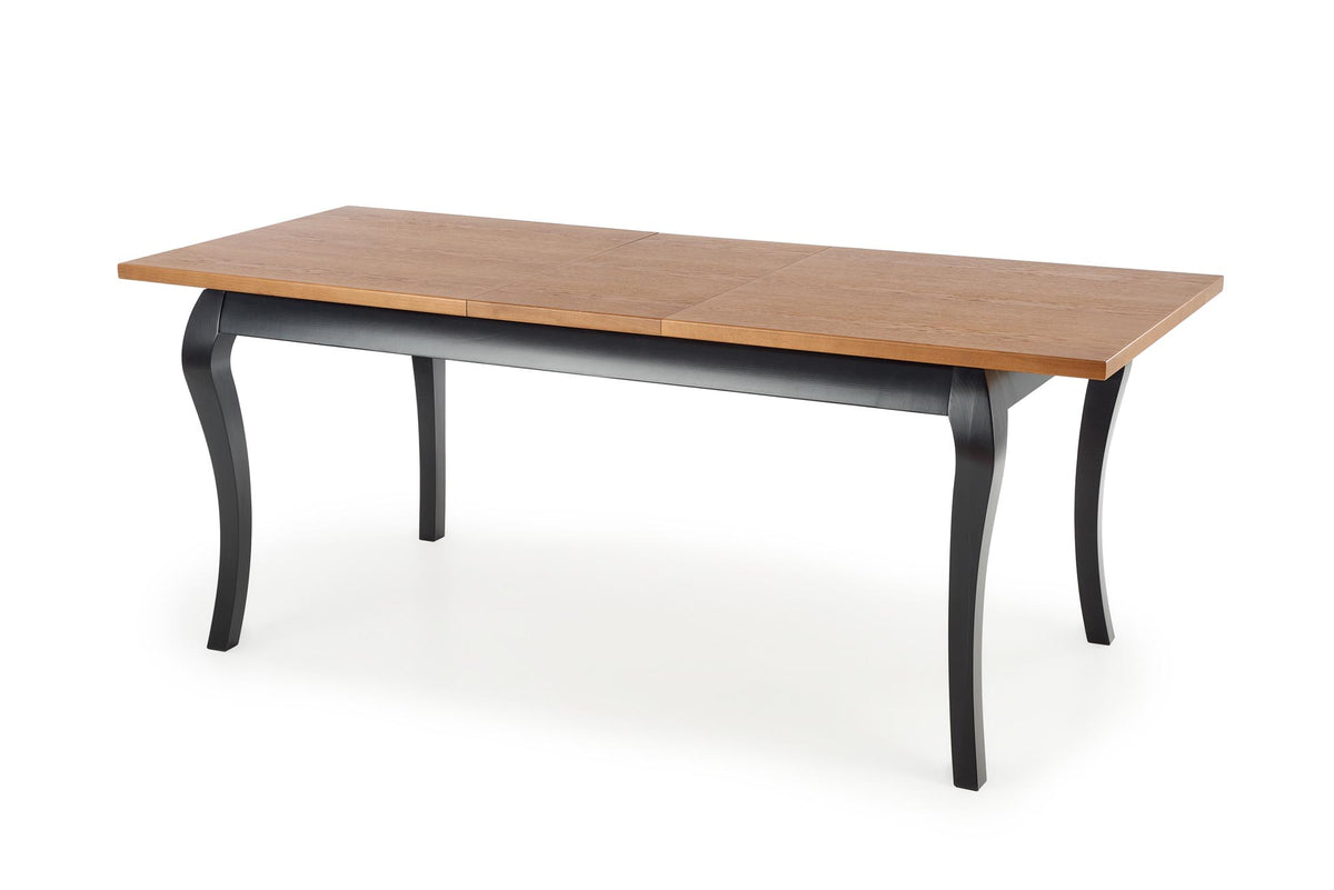 WINDSOR stół rozkładany 160-240x90x76 cm kolor ciemny dąb/czarny (2p=1szt) – zdjęcie 11