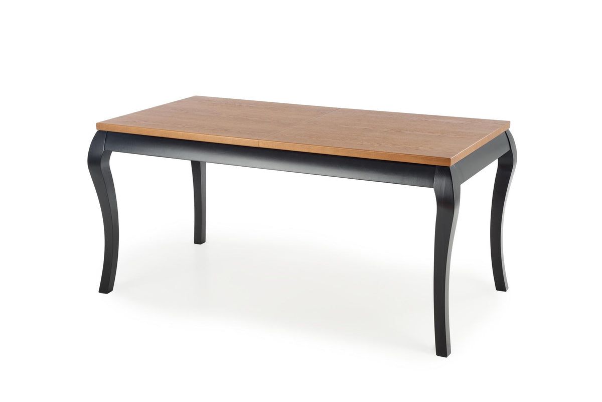 WINDSOR stół rozkładany 160-240x90x76 cm kolor ciemny dąb/czarny (2p=1szt) – zdjęcie 12