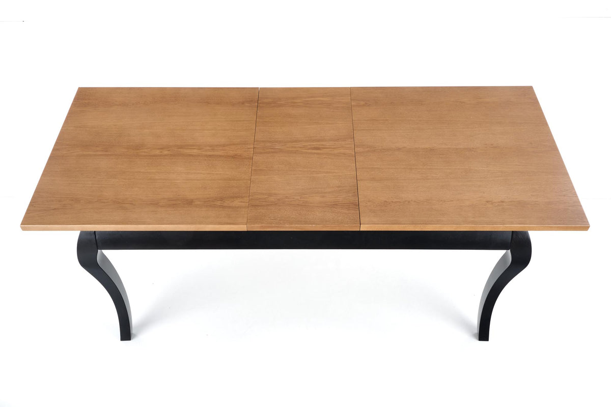 WINDSOR stół rozkładany 160-240x90x76 cm kolor ciemny dąb/czarny (2p=1szt) – zdjęcie 15