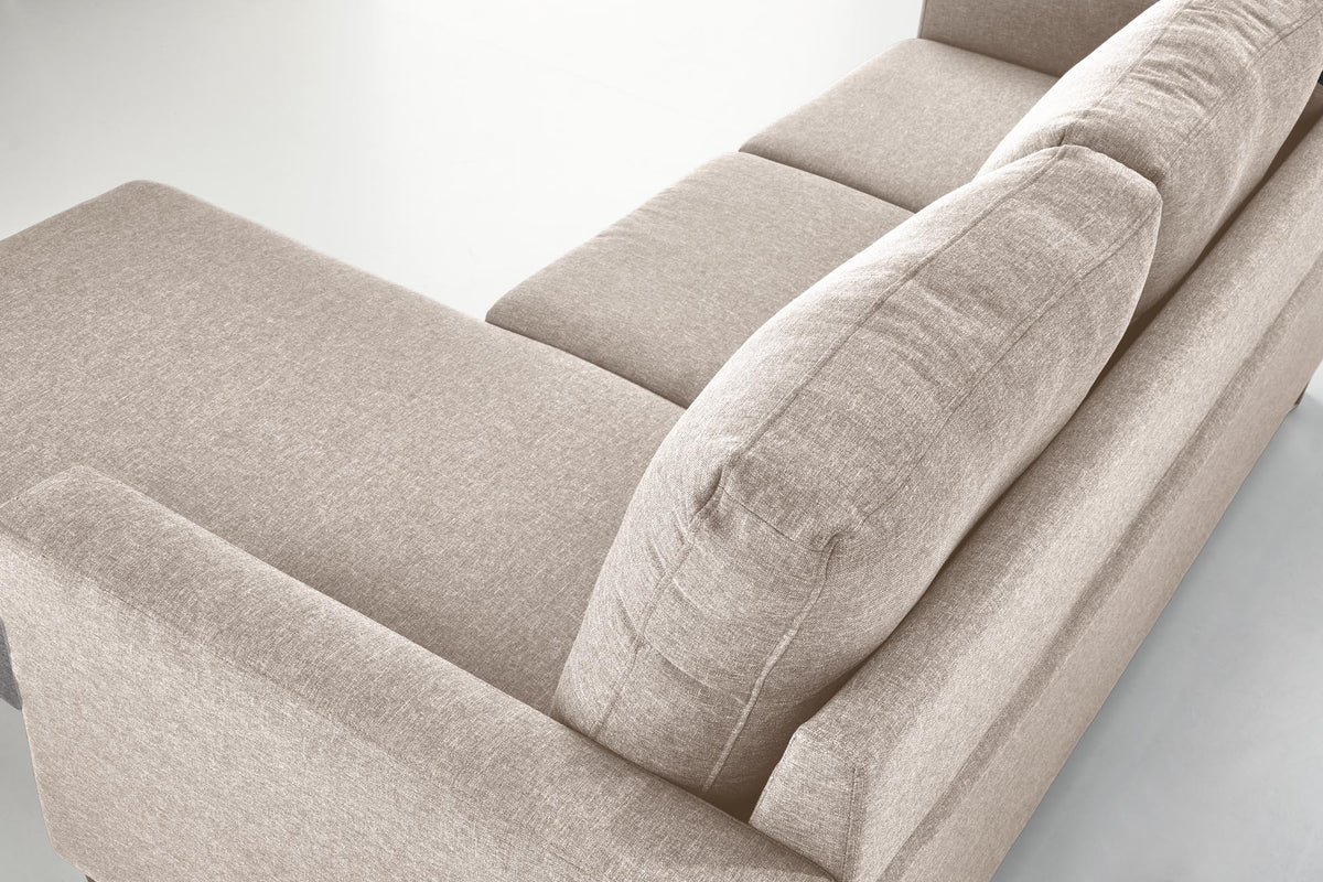 GERSON sofa z podnóżkiem beżowy (1p=1szt) – zdjęcie 2