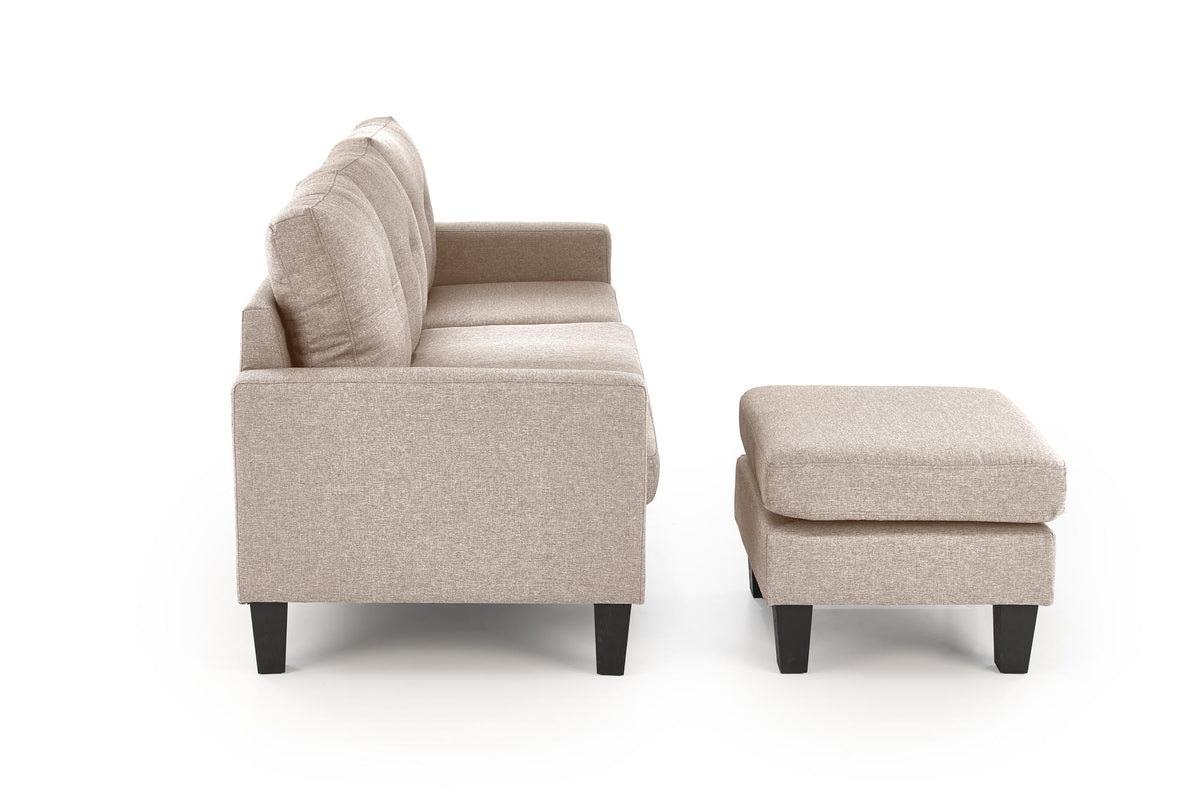 GERSON sofa z podnóżkiem beżowy (1p=1szt) – zdjęcie 5