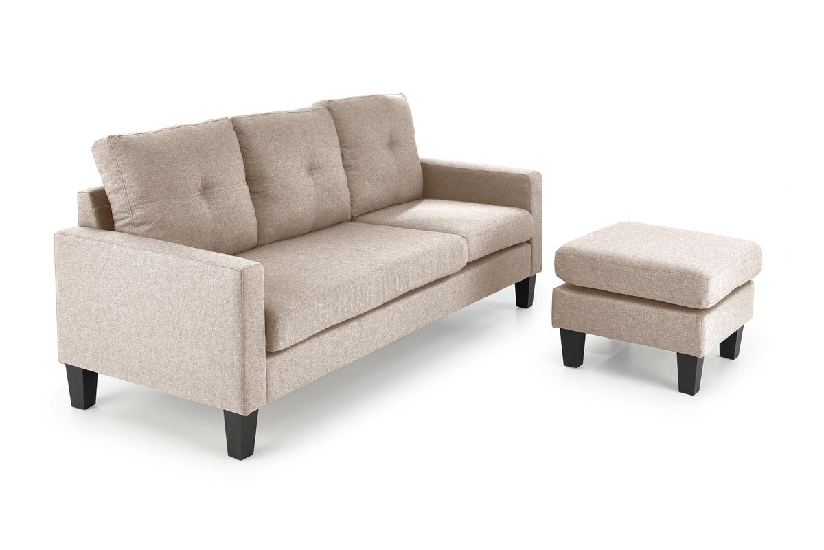 GERSON sofa z podnóżkiem beżowy (1p=1szt) – zdjęcie 6