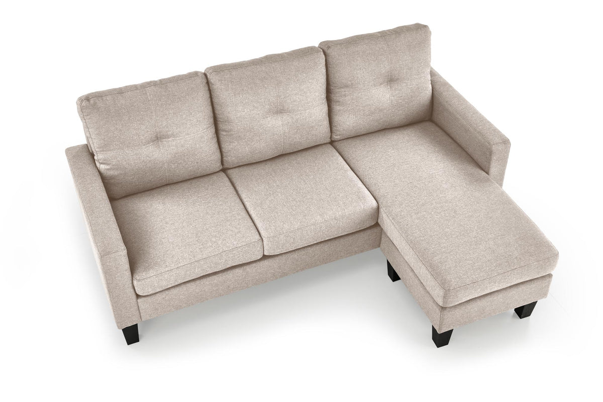 GERSON sofa z podnóżkiem beżowy (1p=1szt) – zdjęcie 9