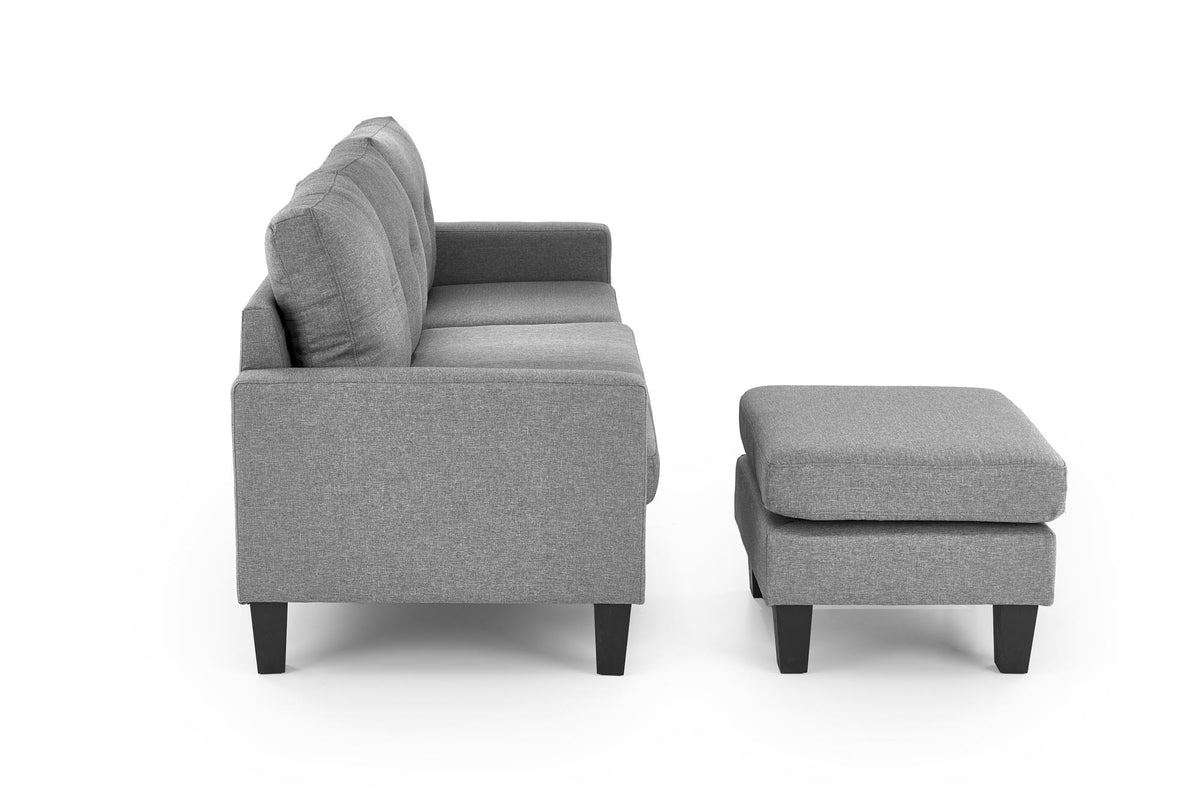 GERSON sofa z podnóżkiem popielaty (1p=1szt) – zdjęcie 8