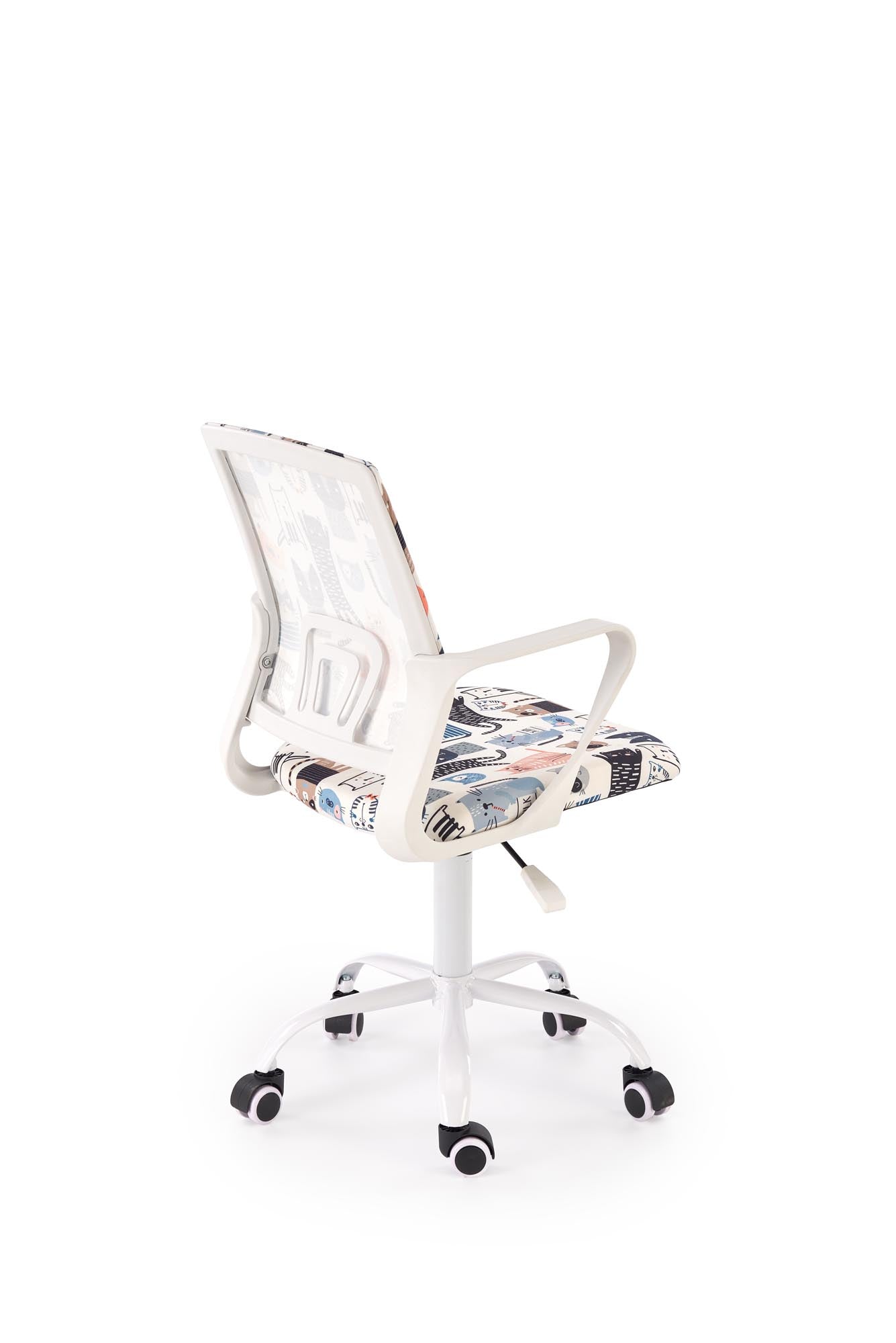 Fotel LENA – multikolorowy, fotel biurowy z ergonomicznym oparciem i kolorowym siedziskiem, idealny do biura.