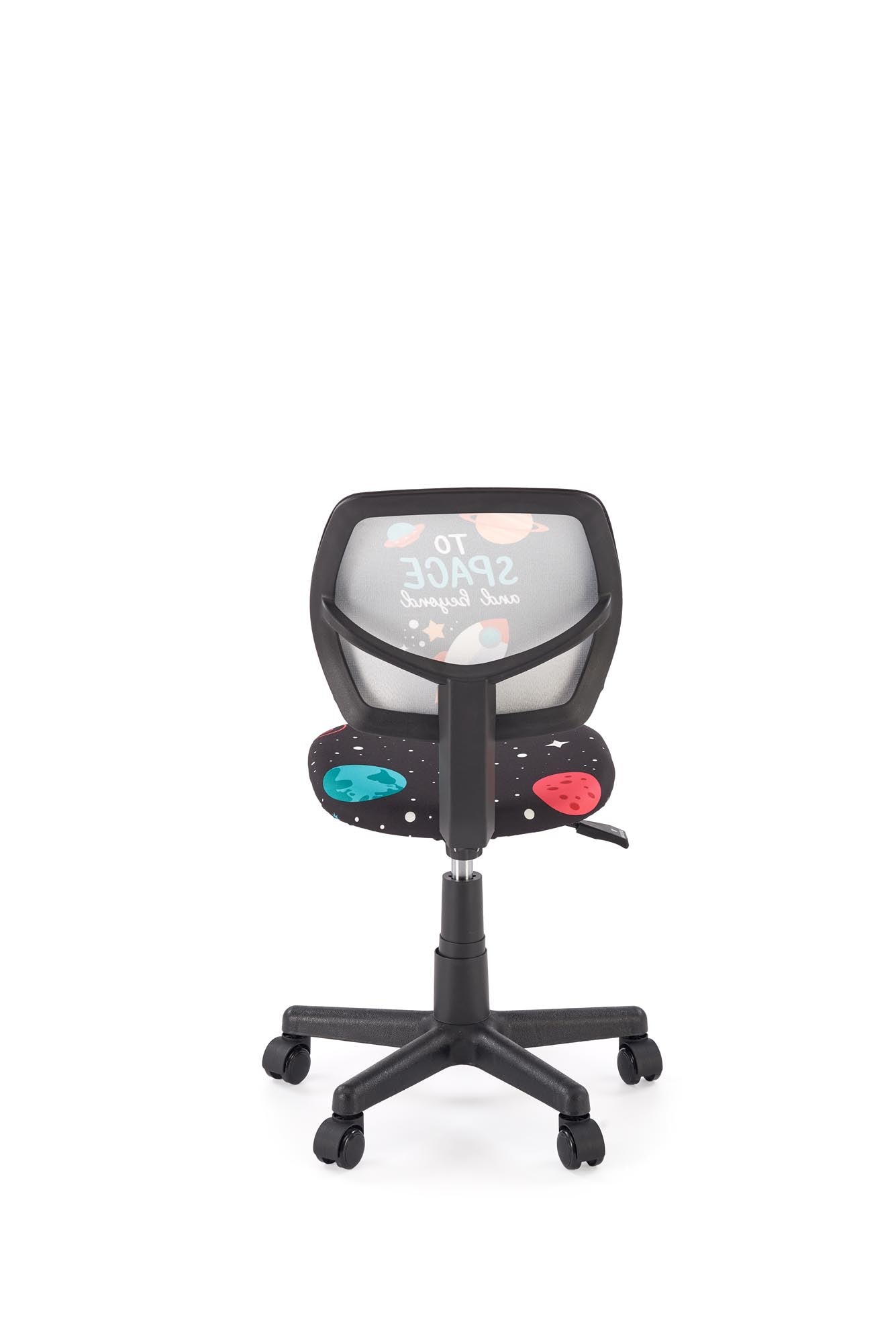 Fotel NIKO – młodzieżowy fotel obrotowy z kolorowym wzorem na siedzisku i oparciu, idealny do nauki i relaksu.