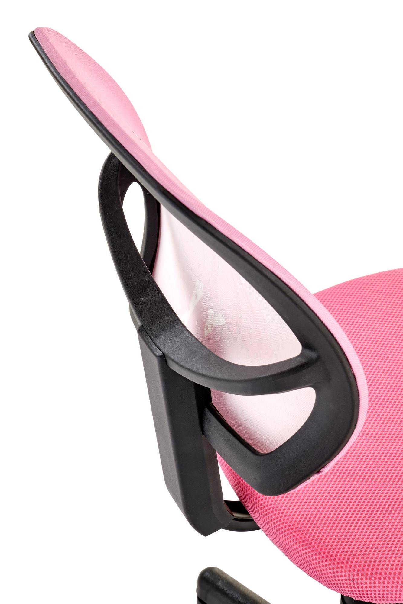 NIKO Pink - fotel do biurka młodzieżowy różowy - różowy fotel z ergonomicznym tyłem, idealny do pokoju dziewczynki.