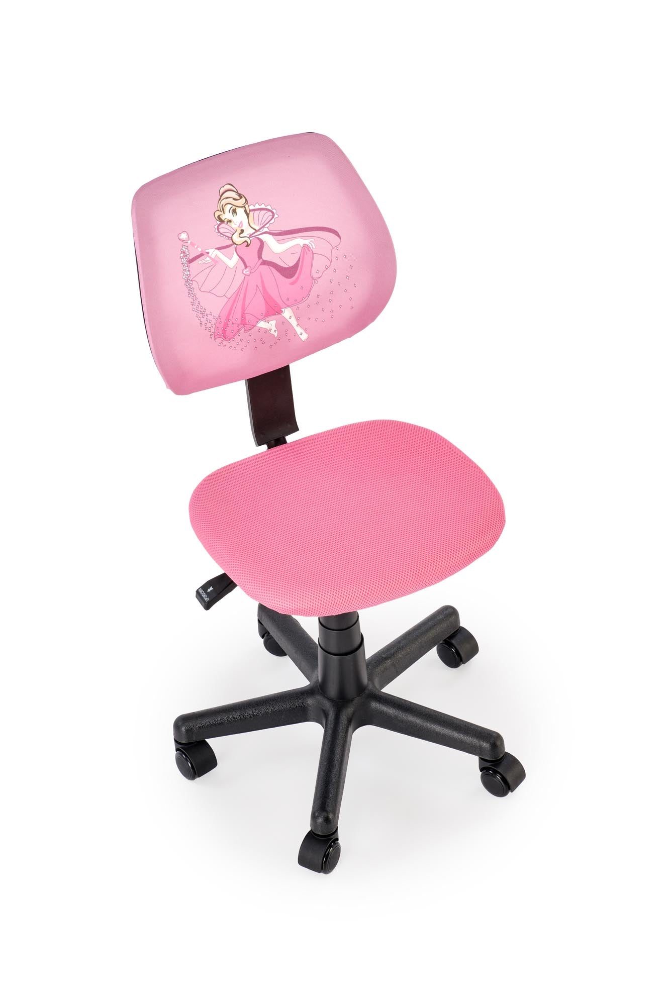 NIKO Pink - fotel do biurka młodzieżowy różowy z nadrukiem księżniczki na oparciu