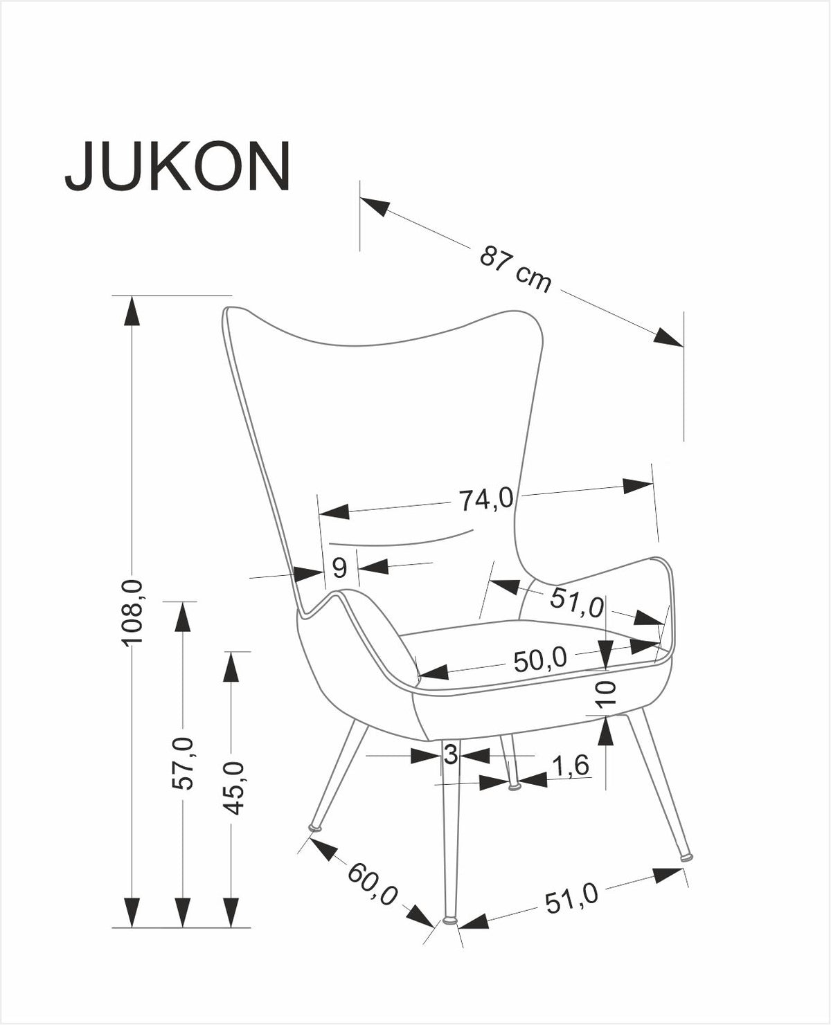 JUKON fotel wypoczynkowy kremowy (1p=1szt) – zdjęcie 3