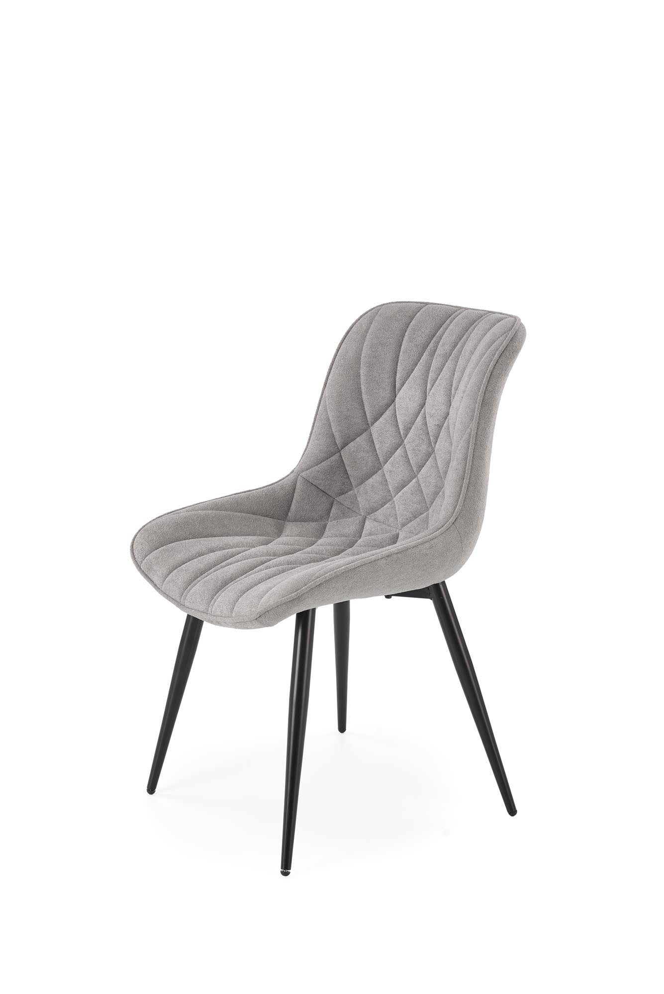 Krzesło MILAN – nowoczesne tapicerowane krzesło w eleganckim popielatym odcieniu.