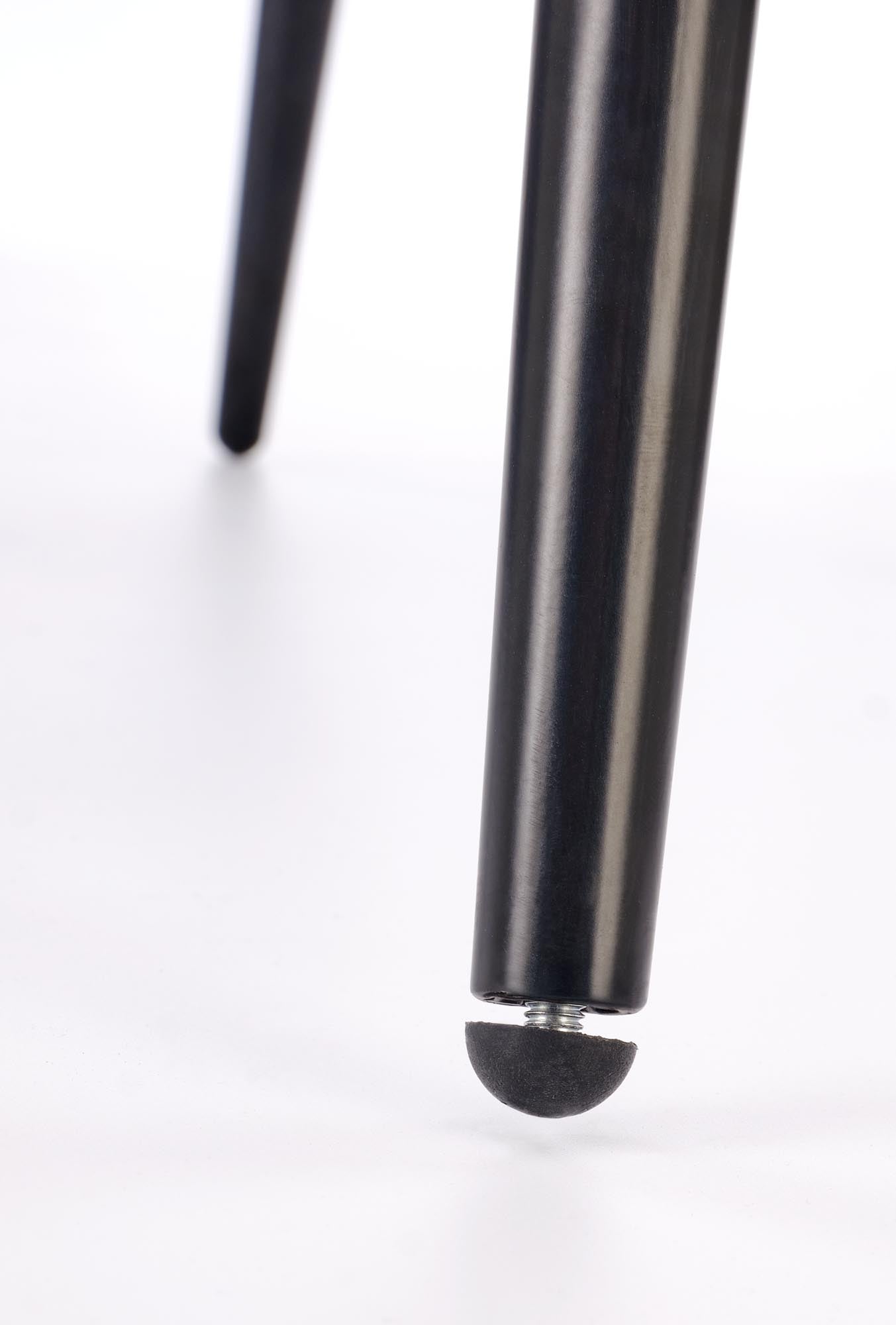 Krzesło MILAN – nowoczesne tapicerowane krzesło w eleganckim popielatym odcieniu noga z czarnego stelaża