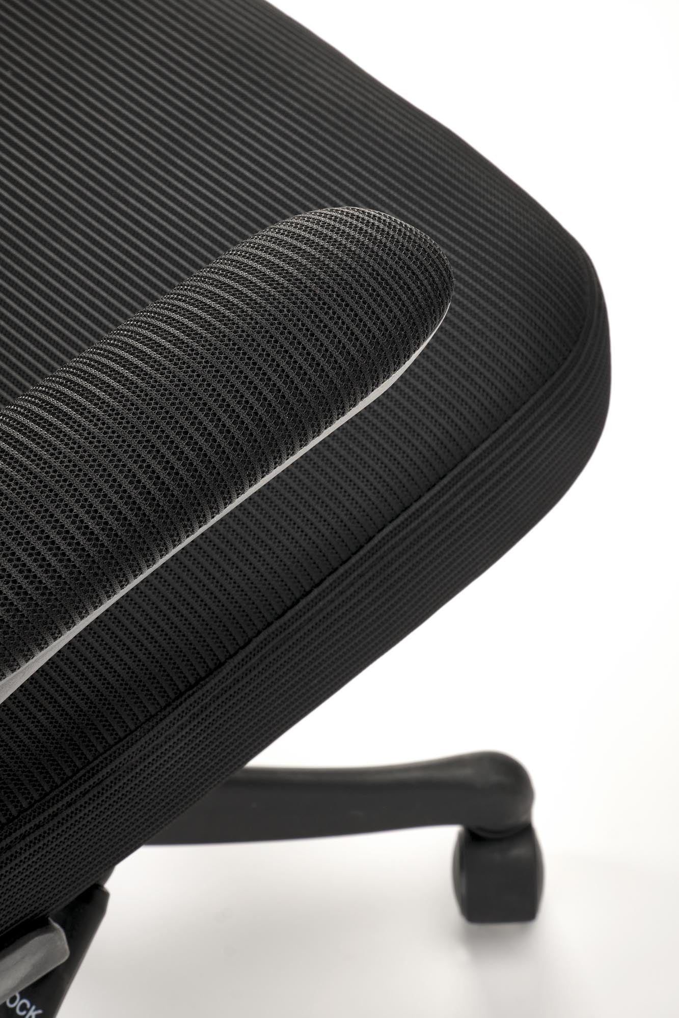 Fotel biurowy BERGEN z ergonomicznym siedziskiem, czarna tkanina i nowoczesny design