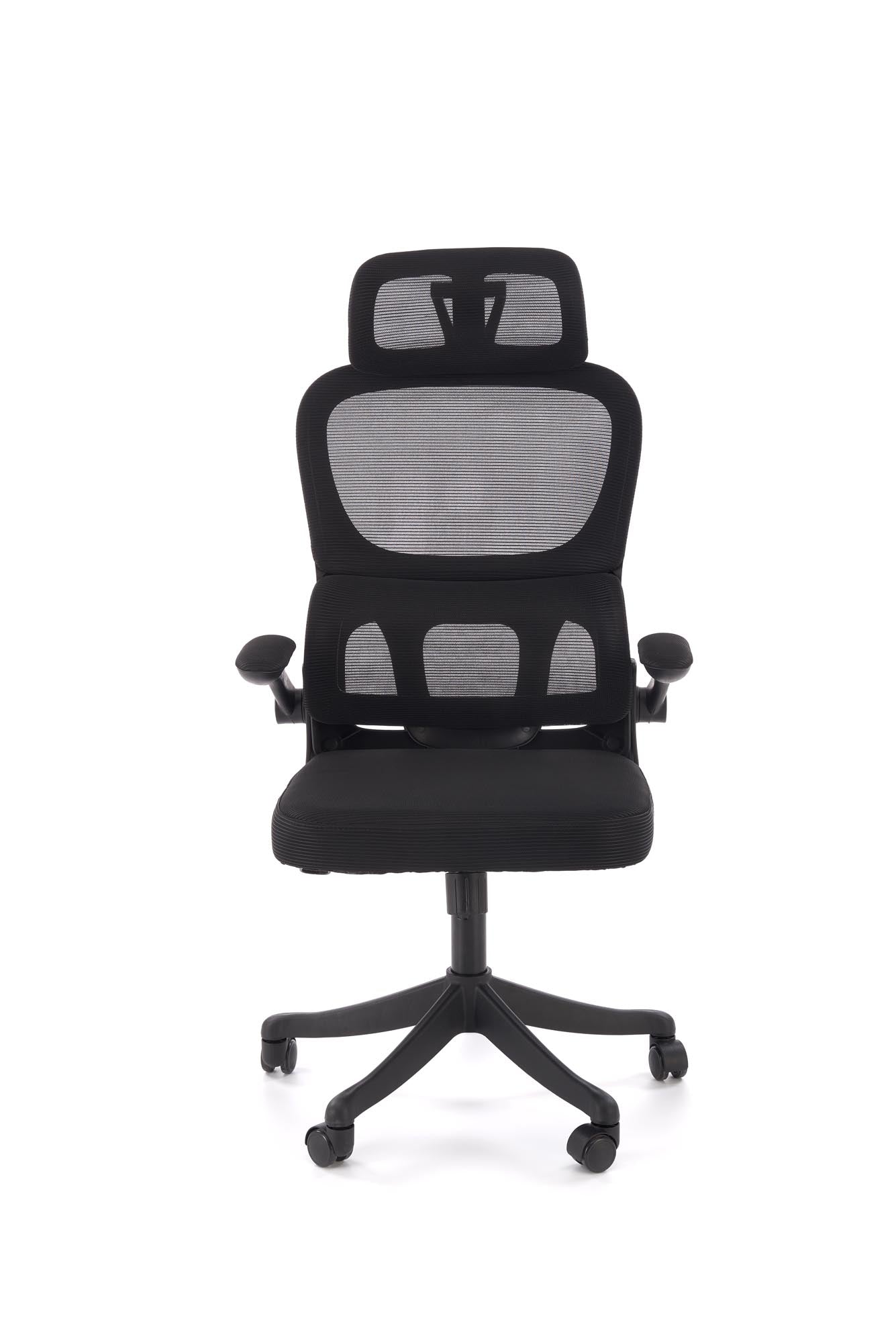 Fotel biurowy BERGEN z ergonomiczną konstrukcją i nowoczesnym designem w czarnym kolorze.