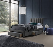 GRACE 120 łóżko z szufladami popiel velvet (3p=1szt) - 1