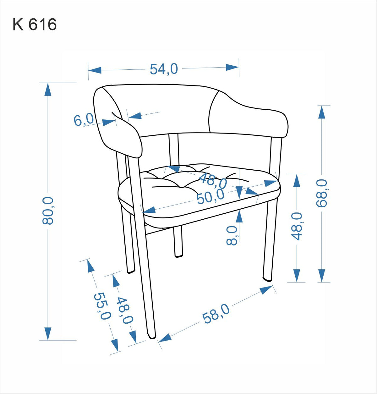 K616 krzesło beżowy / orzechowy (1p=2szt) – zdjęcie 3